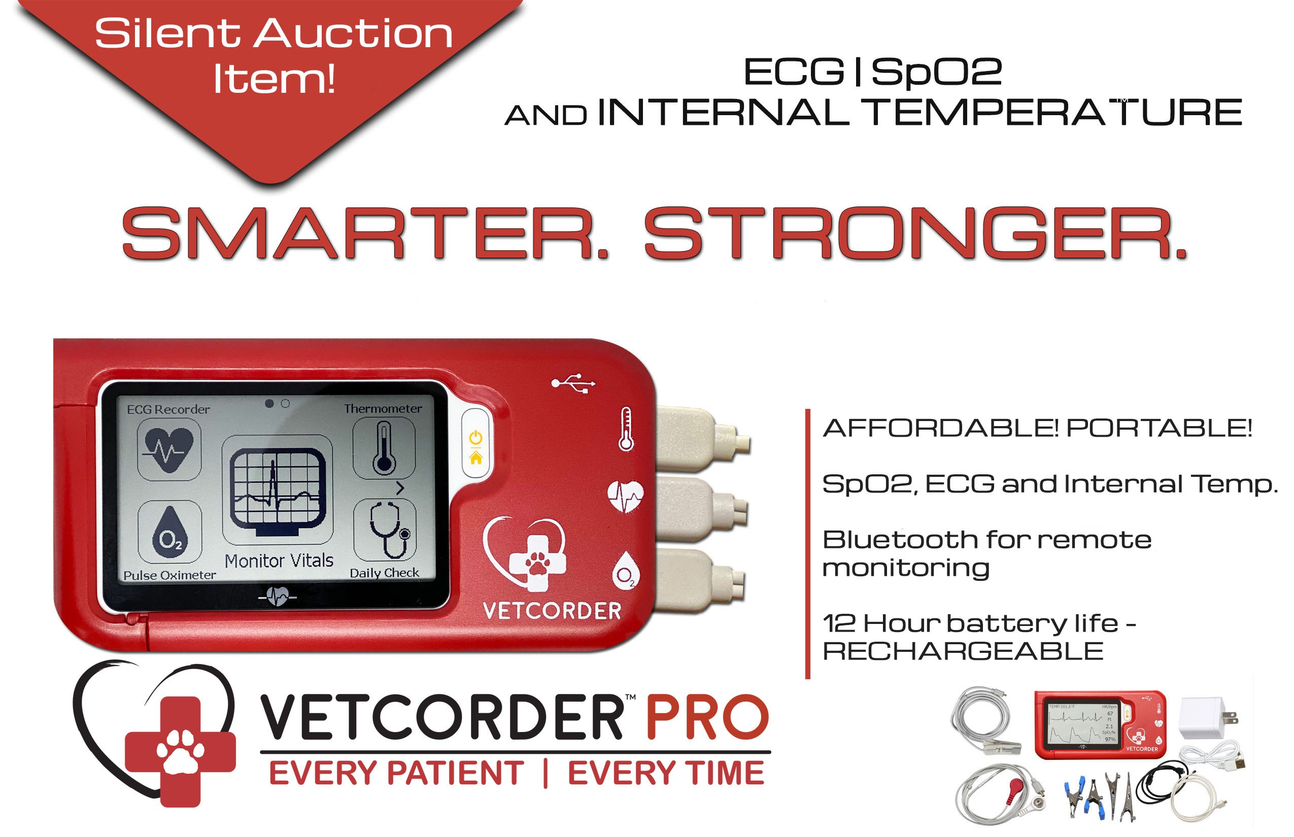 Vetcorder PRO Classic Multi-Parameter Patient Monitor - latest model