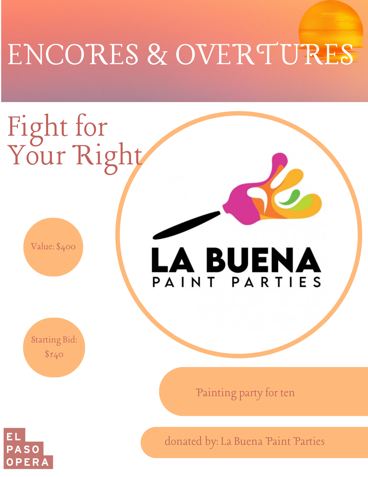 La Buena Painting Party for 10 (expires August 2025)