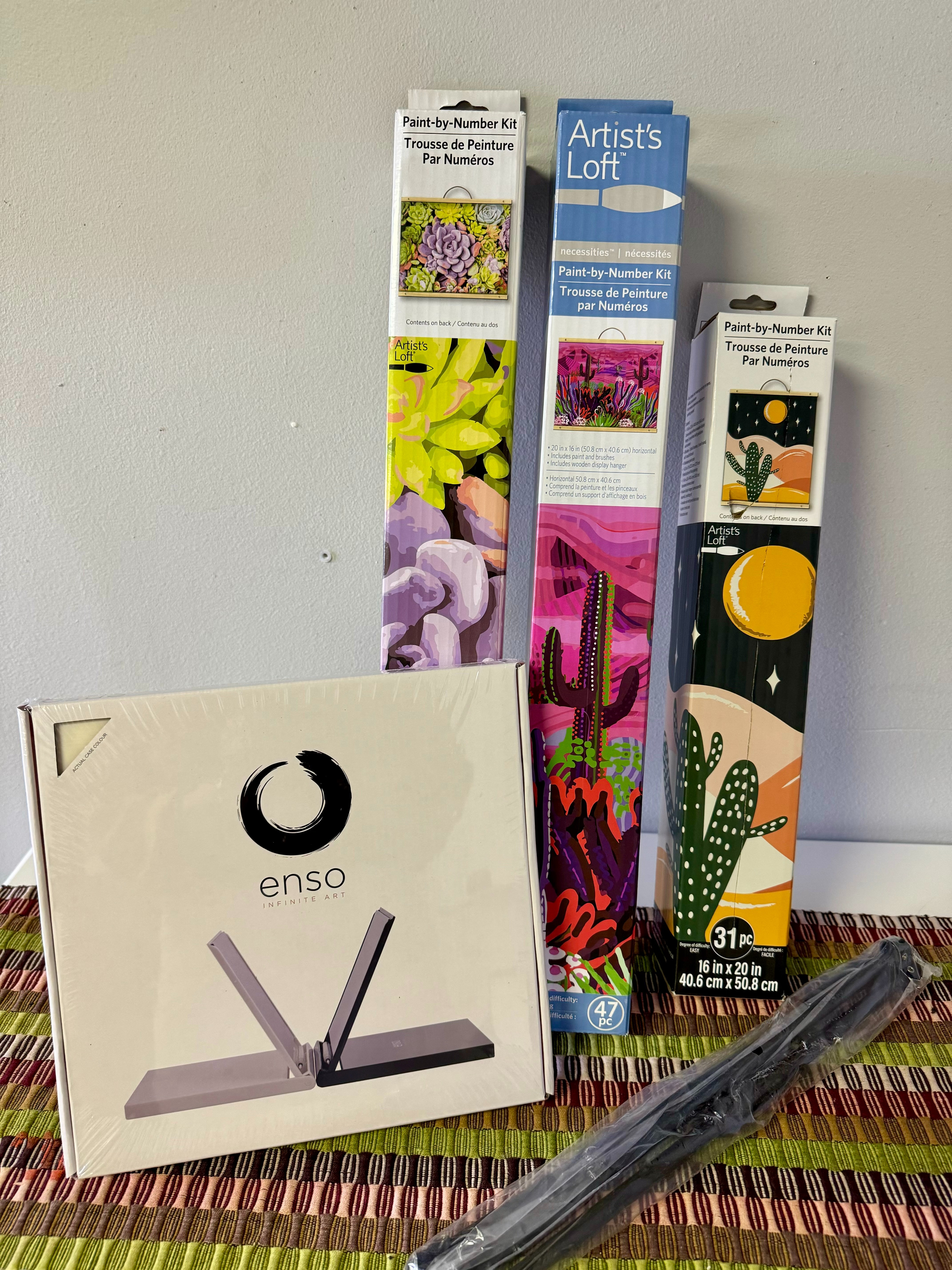 Artists Set | (3) Paint by Number Kits, Buddha Board Enso Drawing Board and Easel