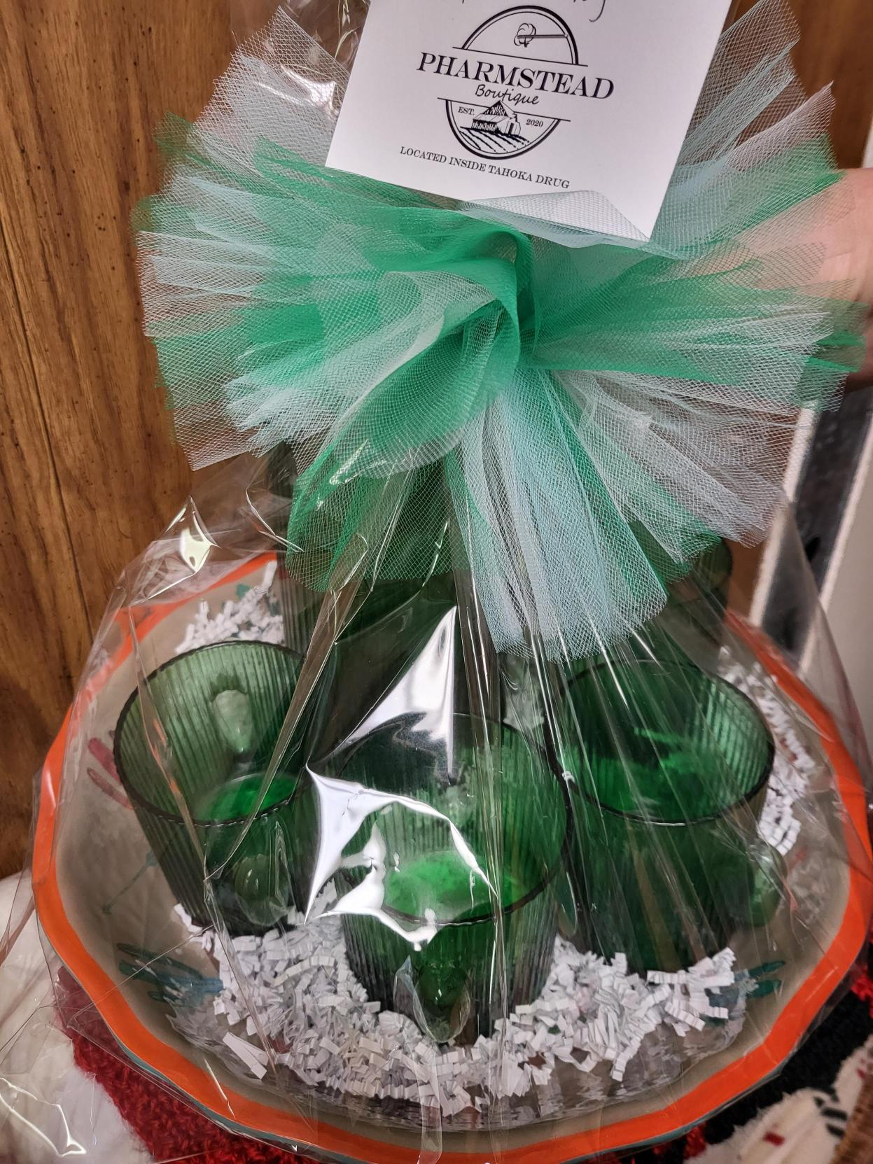 Womens Gift Basket with cactus cups and a cactus bowl