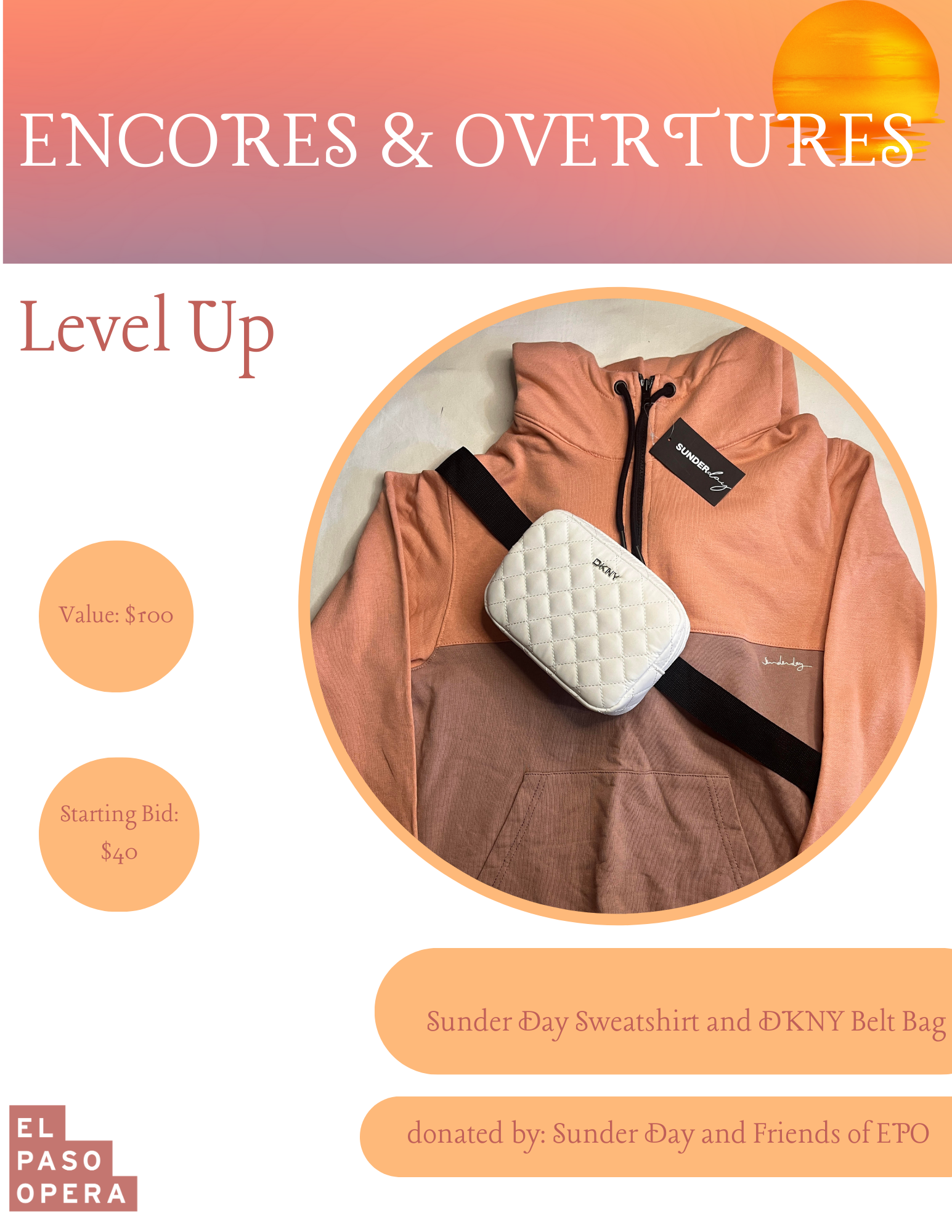 Sunder Day Sweatshirt; DKNY belt bag