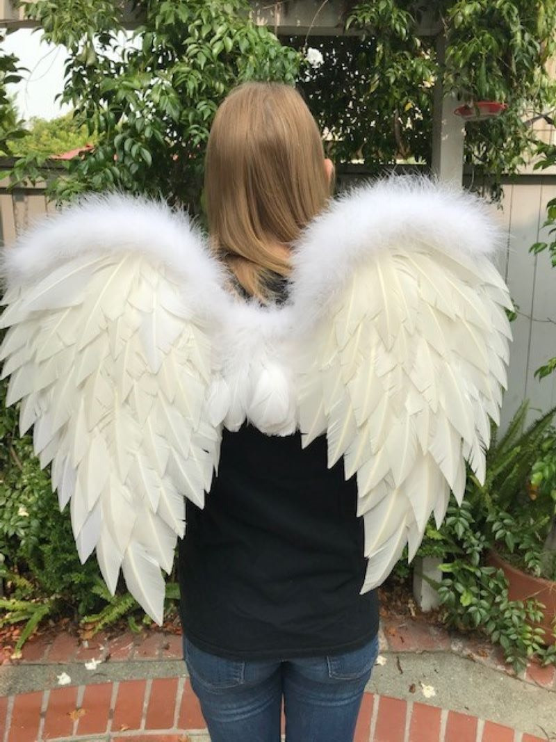 Mother Plucker White Turkey Feather Wings (28" wide x 21" long)