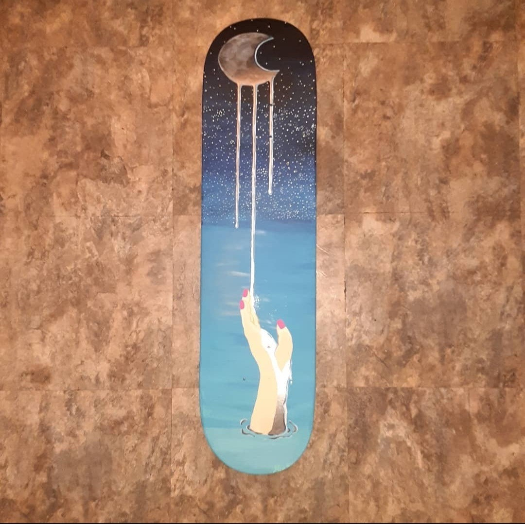 Acrylic on Wood skate deck