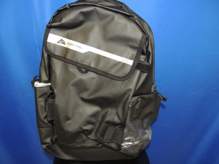 Ozark Trail Backpack, black in color.