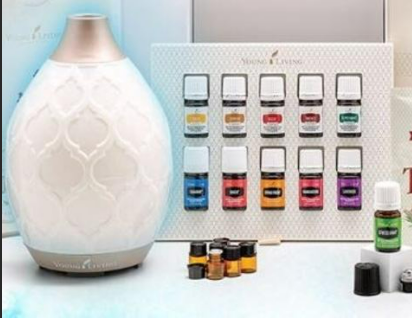 Includes Young Living Desert Mist Diffuser and essential oils starter kit