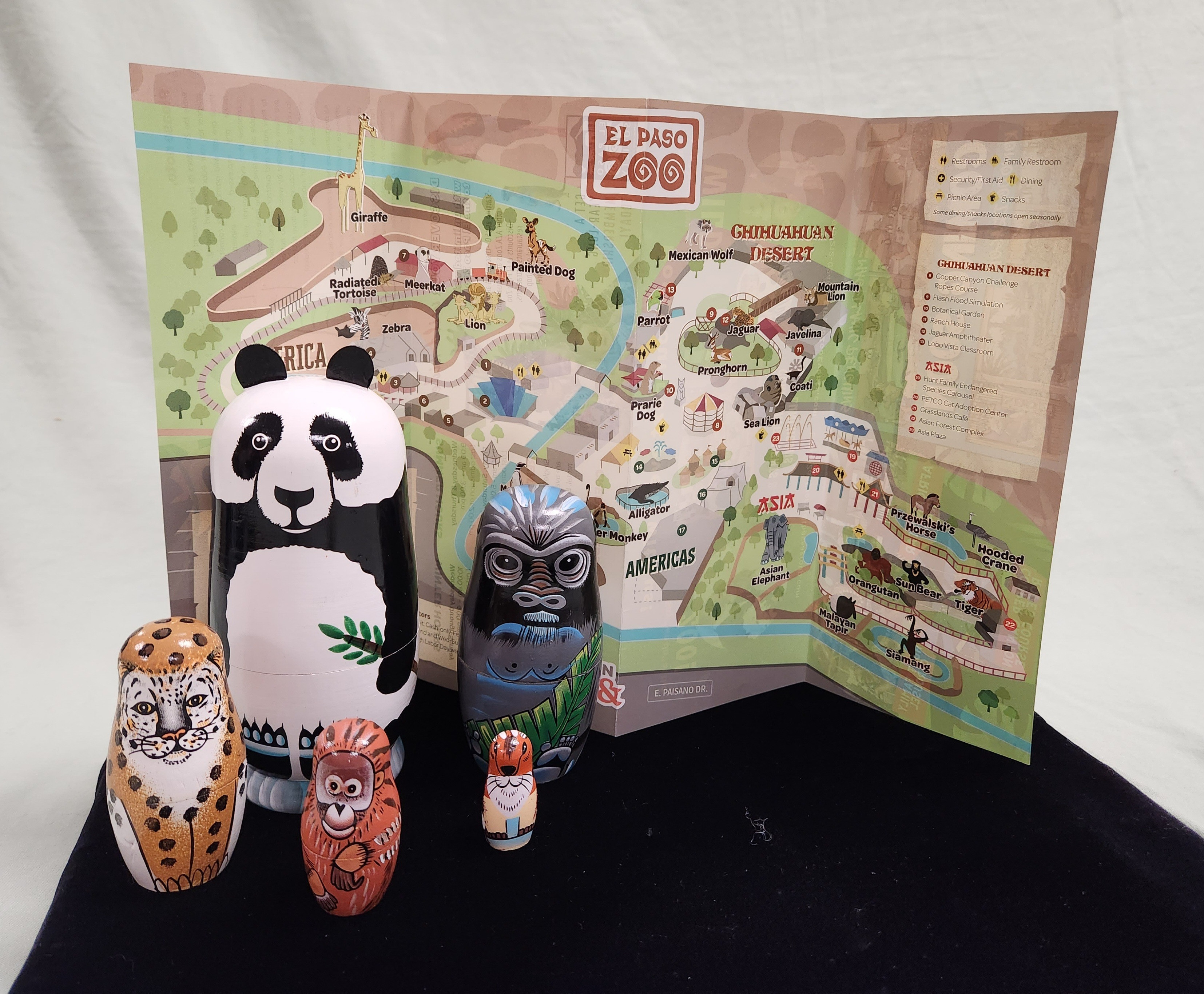 (2) Tickets to El Paso Zoo and Endangered Species Nesting Dolls