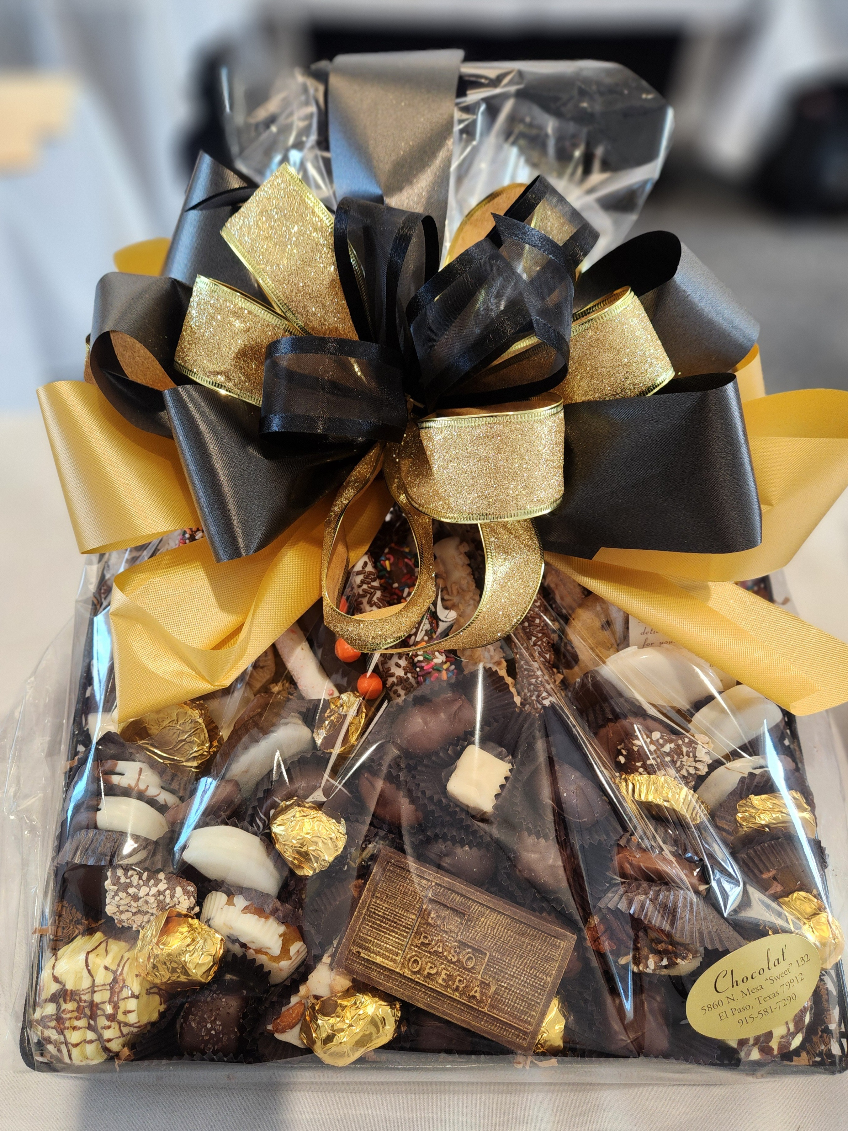 Large gourmet chocolate basket from Chocolat