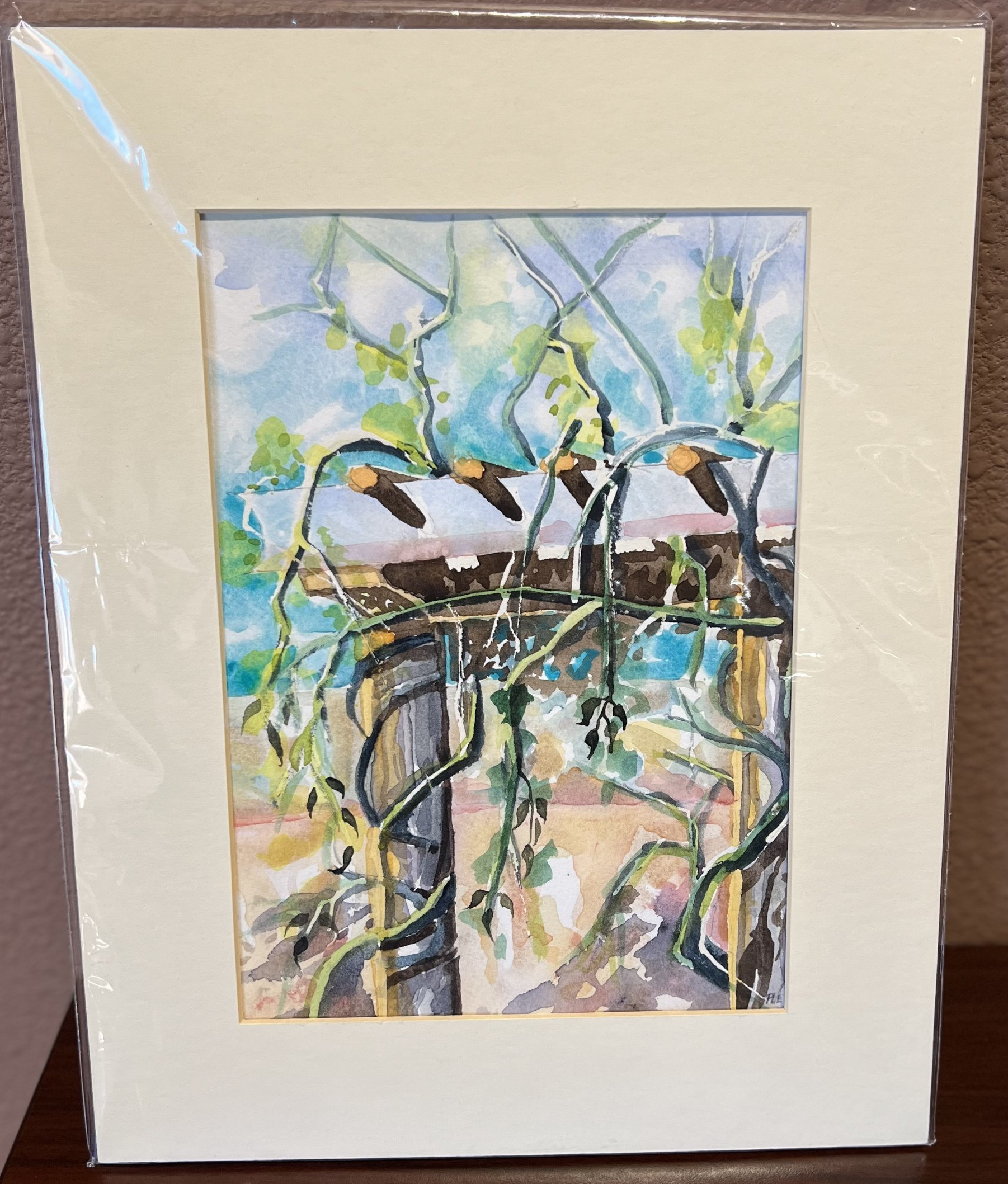 Watercolor painting by Pam Eberly  (11 in x 14 in including matte)