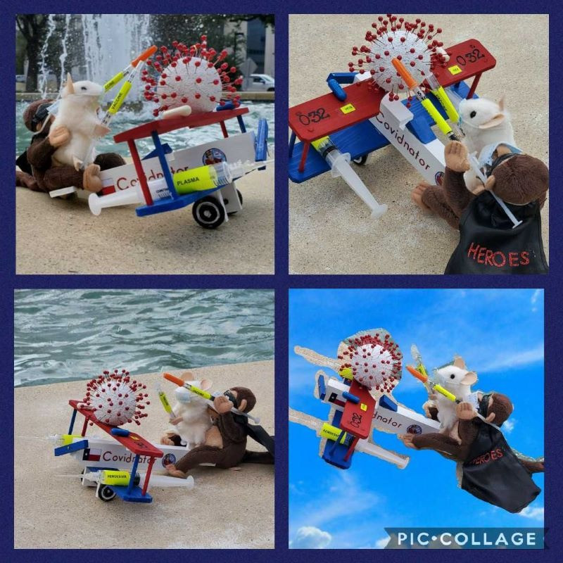 Biplane Battle Entry #032; Owner: Texas Branch; Designer/Decorator: Ryan Byrd, Michelle Sager & Kelly Gale; Entry Name: The Texas Covidnator