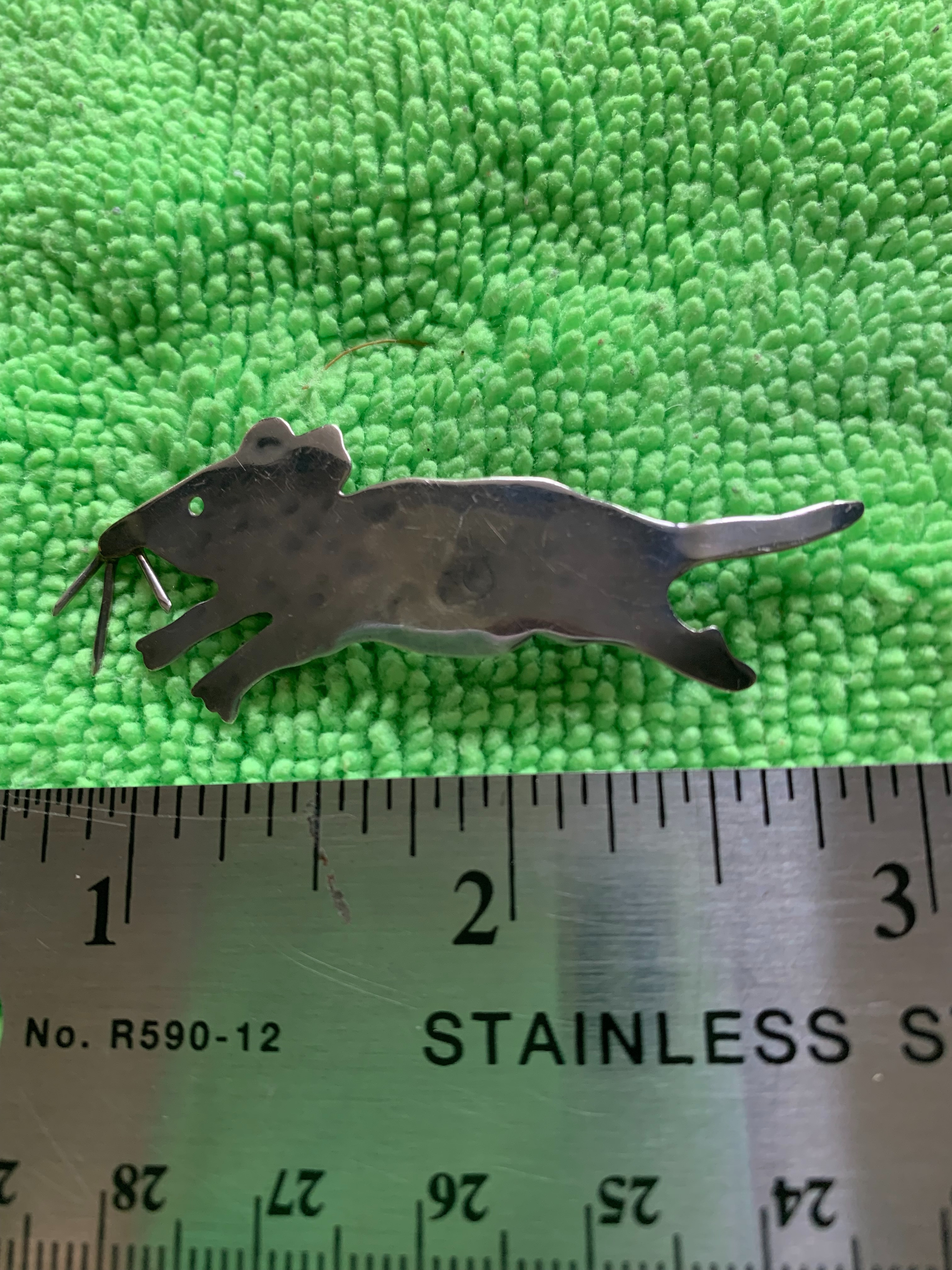 Silver Rat Pin