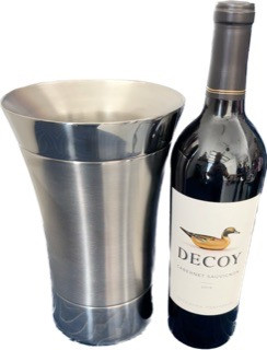 9” Wine Chiller and Bottle of Decoy Cabernet Sauvignon