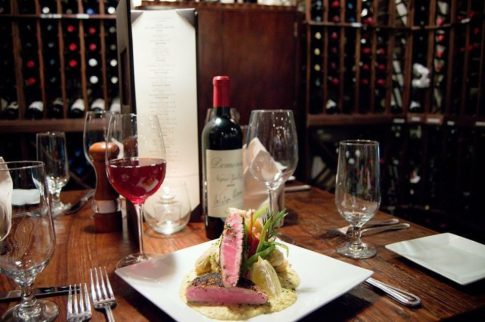 Enjoy a four-course wine-paired dinner for two in the wine room at Mesa Street Grill. Valued at $500.