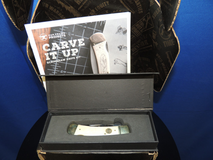 A Man Crates, "Carve it Yourself" knife set.