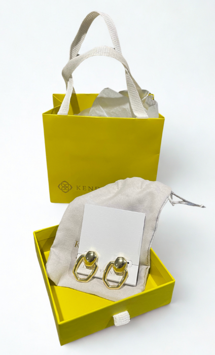 Kia Gold Open Frame Earrings