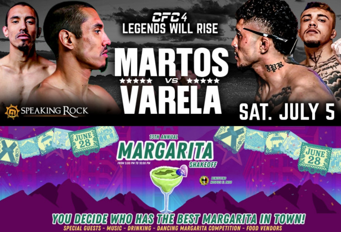 Experience the best of El Paso with access to 2 exciting events: 2 VIP and 4 General Admission to the Combat Fighting Championship and 2 VIP to the Margarita Shake-Off.