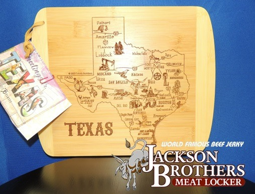 A beautiful cutting board and 2 pounds of Beef Jerky from Jackson Brothers Meat Locker