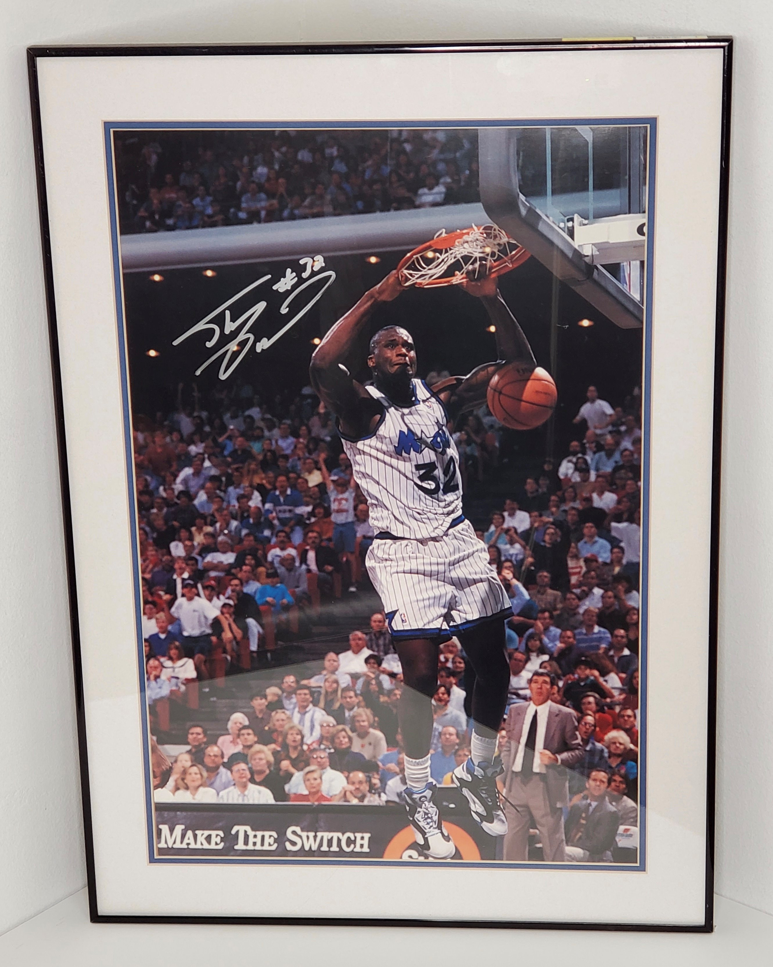 Shaq was the #1 Overall Draft Pick for the NBA in 1992. He is a four time champ and three time MVP. The poster has a certificate of Authenticity from The Scoreboard Inc. and is number 110 out of 1992 editions.