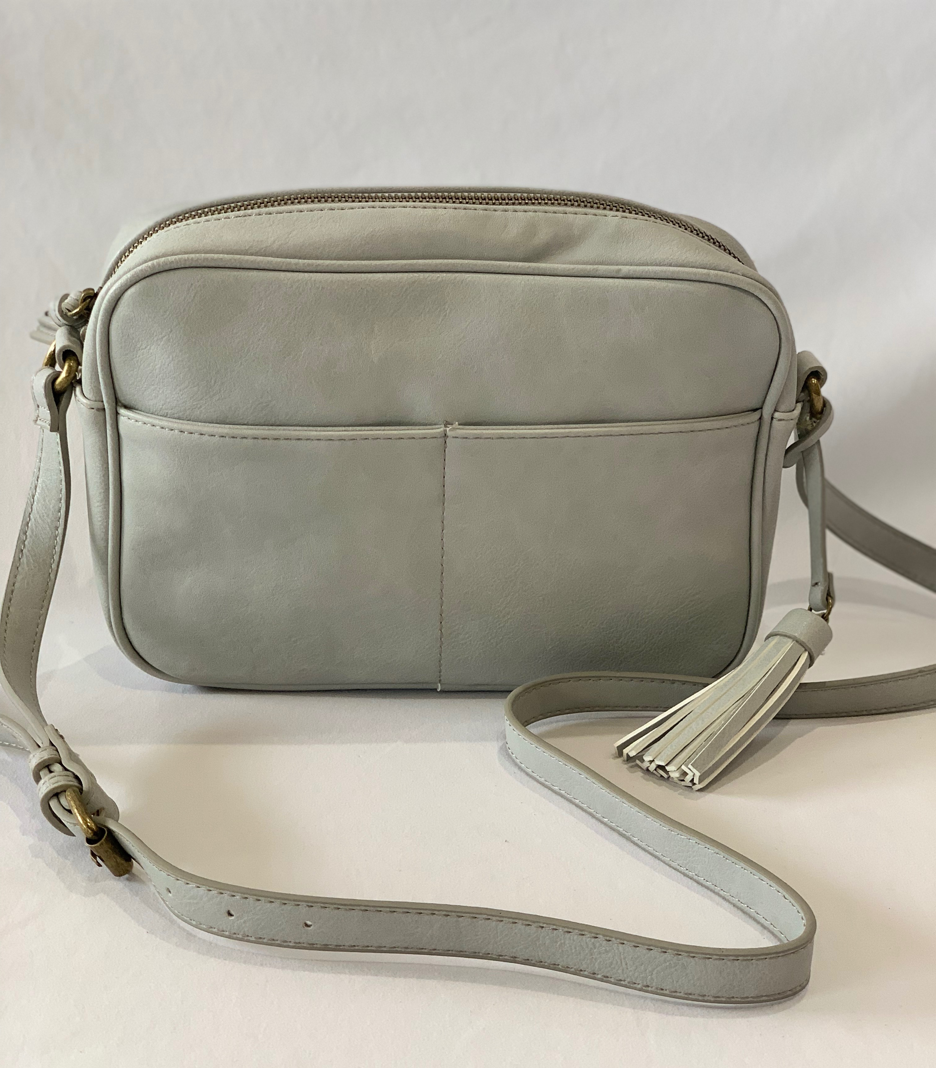 Cloud grey crossbody bag. Great condition.