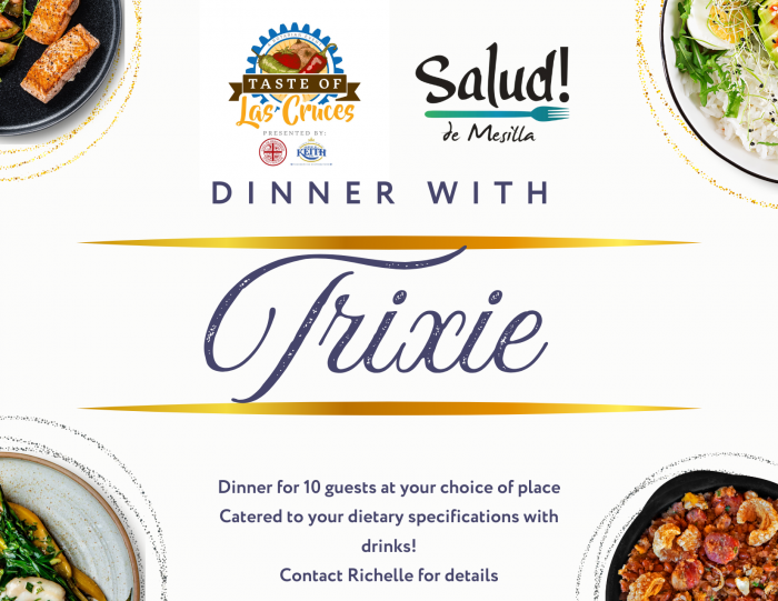 10 of your guests will be cooked for by Trixie at the place of your choice. Food and drinks will be provided