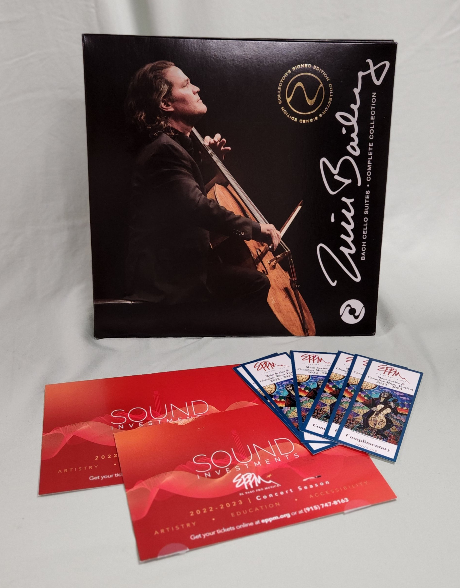 Collector's Edition Zuill Bailey Bach Cello Suites: The Complete Collection; 6 EPPM Concert Tickets