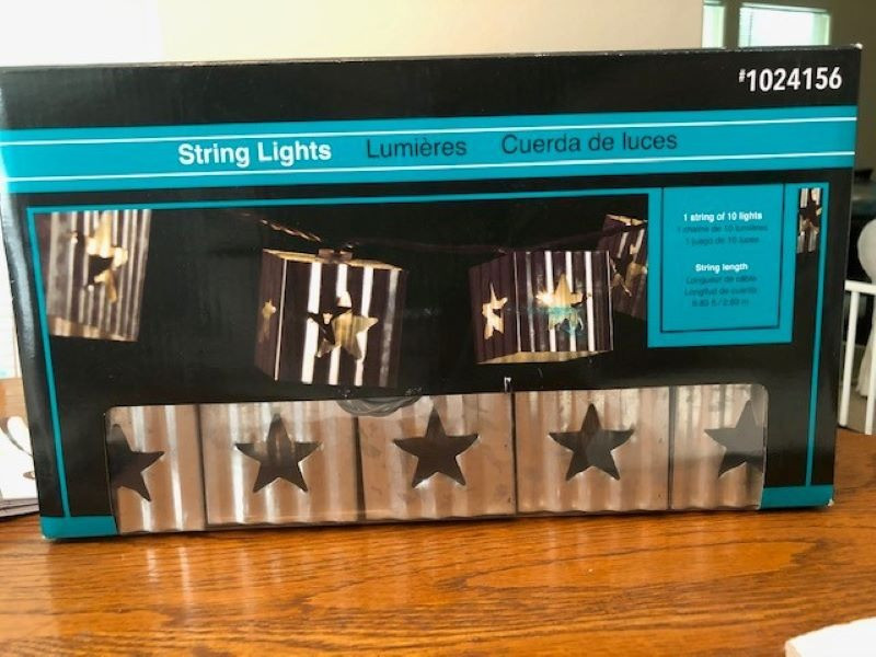 Star String Lights -  It has 10 lights and is 8.83 ft. in length