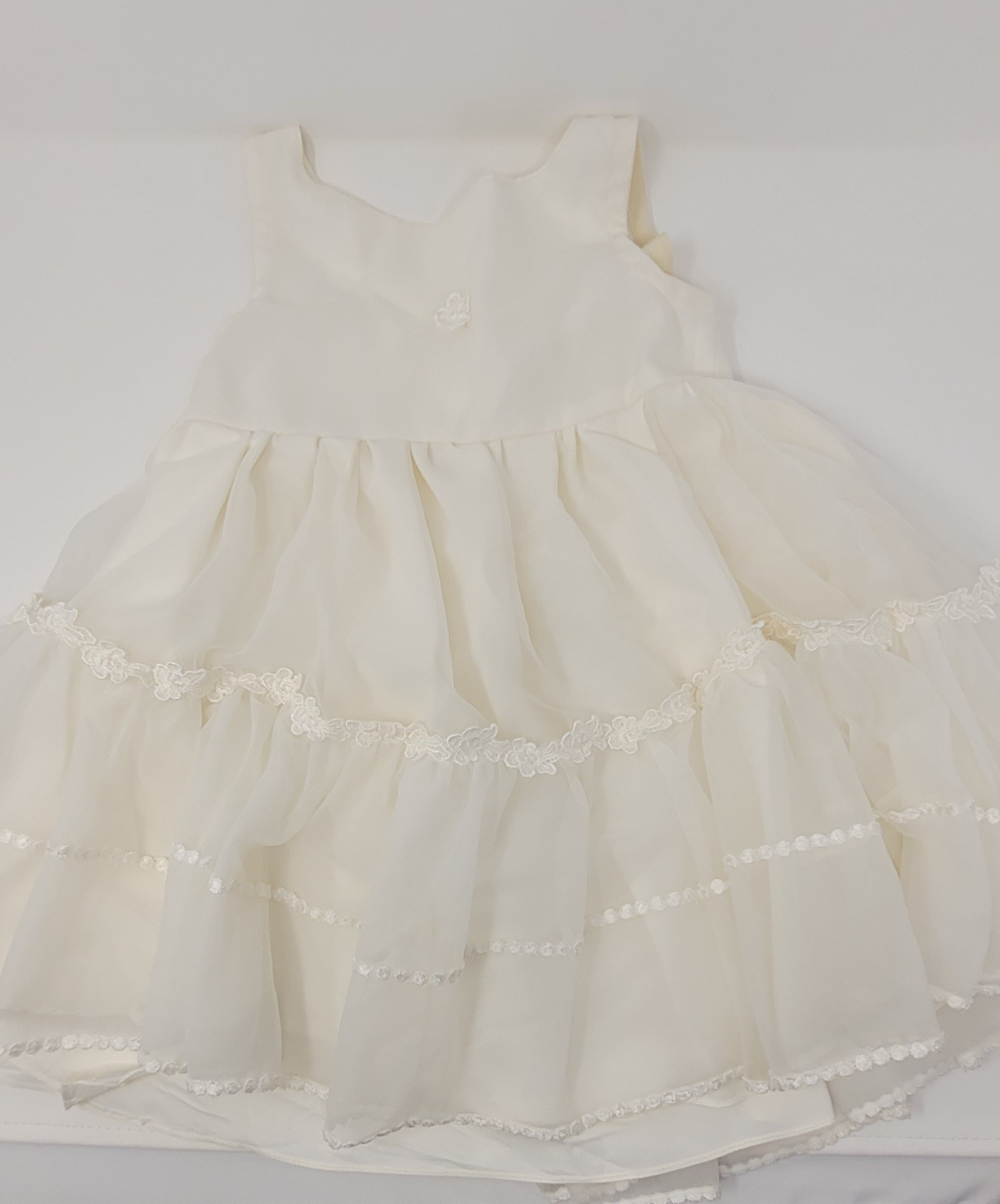 Hand Sewn Little Girl's Dress Made from Reclaimed Wedding Dress