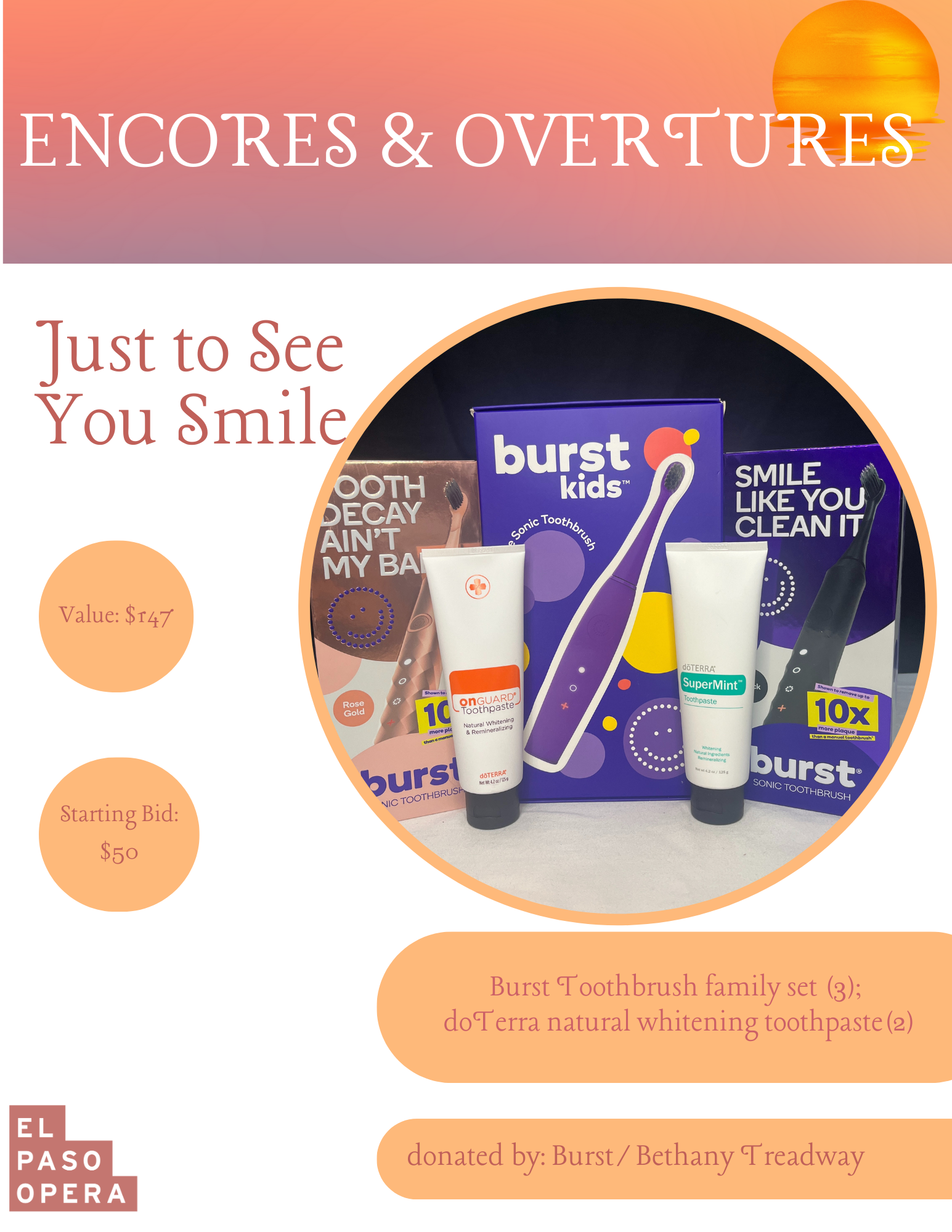 Burst toothbrush family set, DoTerra natural whitening toothpaste