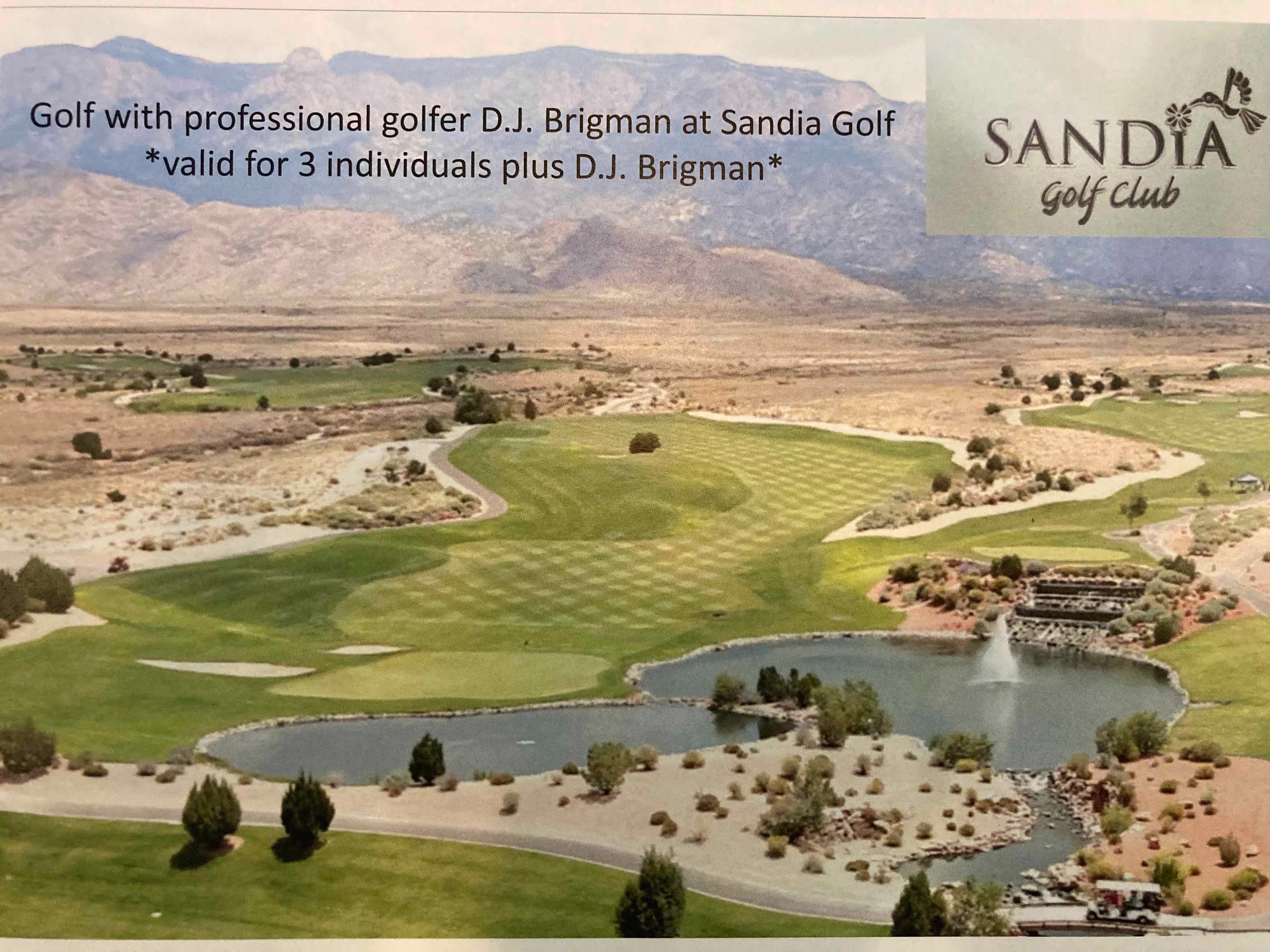 Golf for 3 individuals at SANDIA Golf with Professional Golf D.J. Brigman