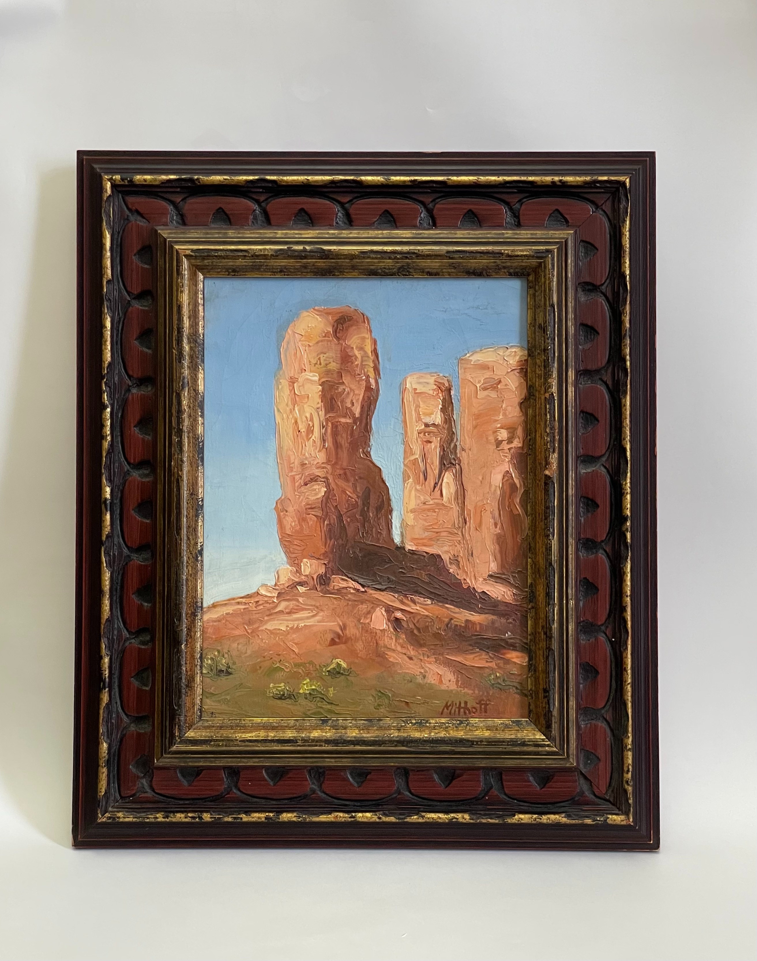 An original framed painting that brings out the wonderful colors only found in Sedona. If you've ever been you know what we are talking about.