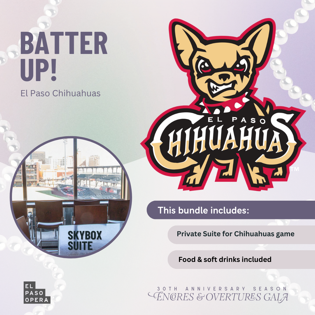 Private Suite for EP Chihuahuas game; Suite can accomodate up to 16 guests and includes hot dogs, popcorn and non-alcoholic beverages.