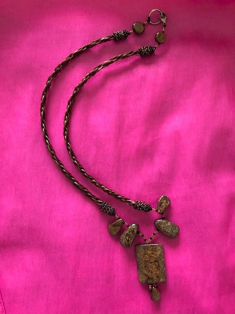 Bronzite Beaded Horse Hair Ladies Necklace