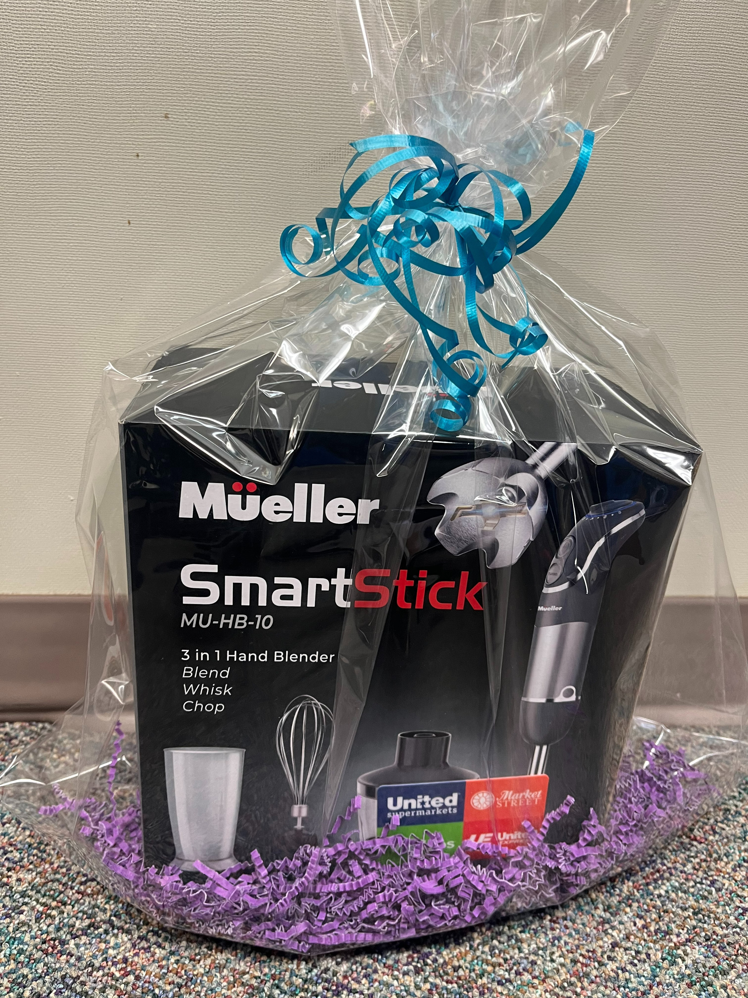 Mueller Smart Stick Blender with attachments and a $100  United Gift card