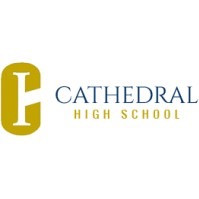 Cathedral High School Memorabilia: 3 polos, 2 pair socks, glass, coffee mug, watch, fleece jacket, 2 baseball caps and car decal