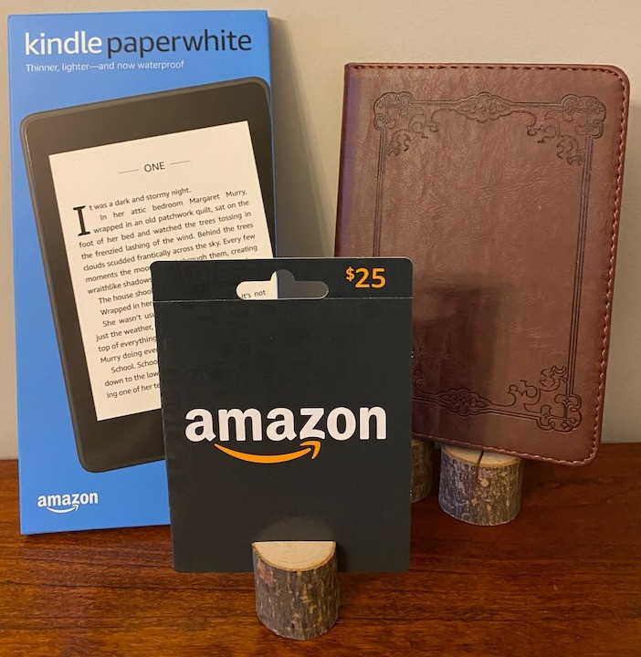 You can even read in the sunshine with the Kindle Paperwhite (8G) - with a case.  Also includes a $25 Amazon gift card to get you started with your first books.