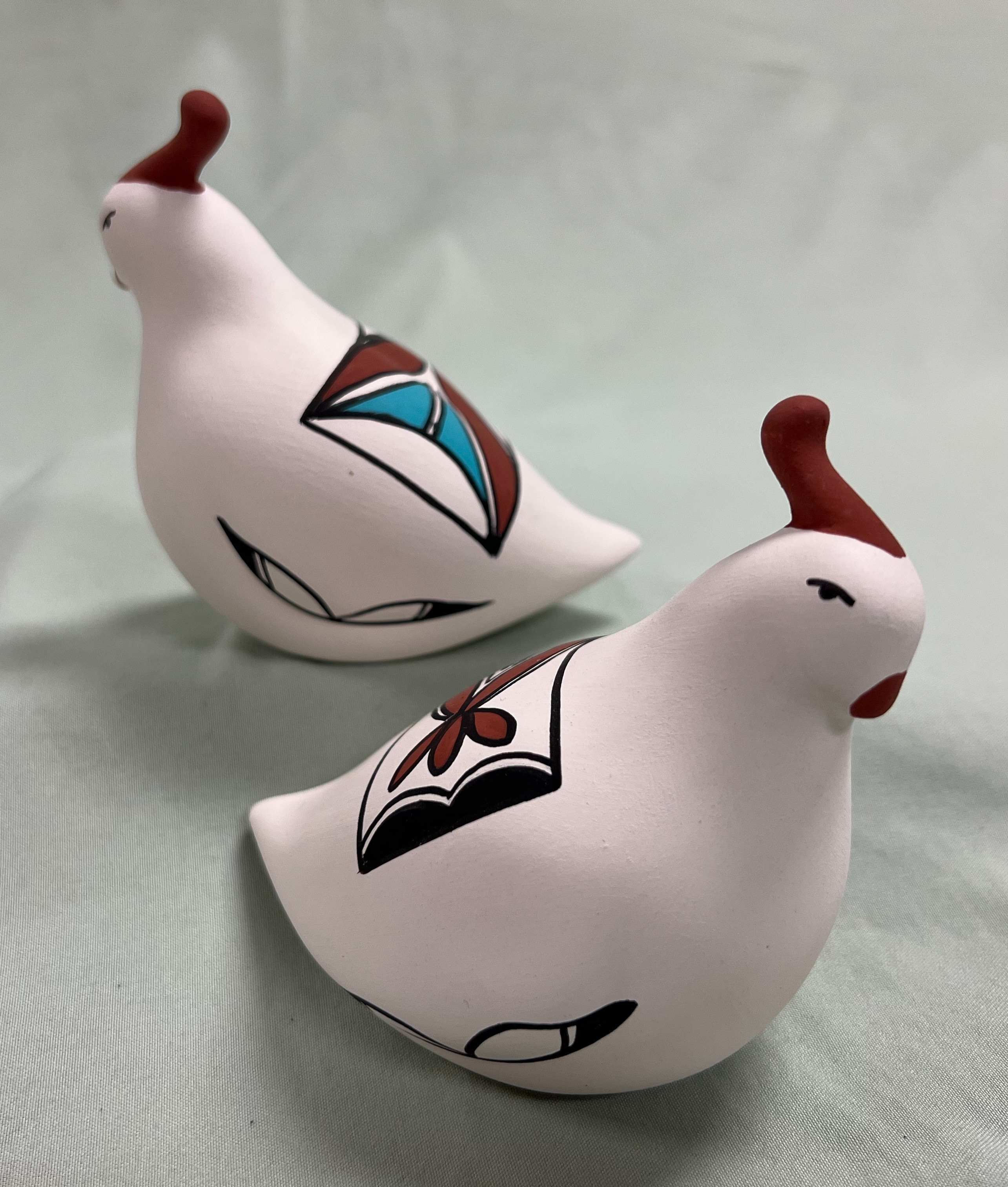 Native American Quail Figurines