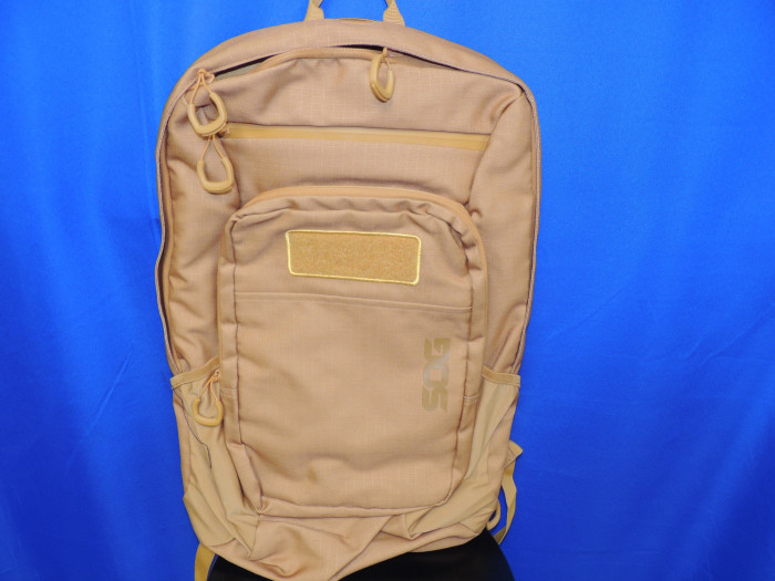 SOG Tactical Backpack, tan in color.