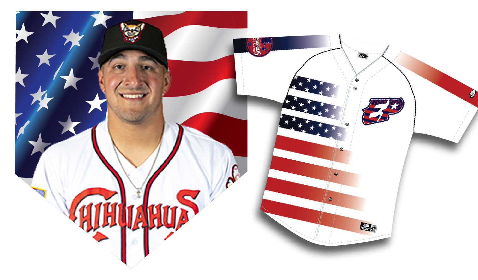 Position: Catcher - Size: 2XL (50) - Stars & Stripes Jersey *no guarantee same player wears this jersey on 6/29 due to potential roster transactions.