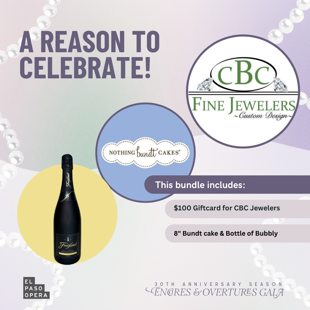 $100 GC to CBC Jeweler's; Bottle of bubbly; 1-8"Nothing Bundt Cake