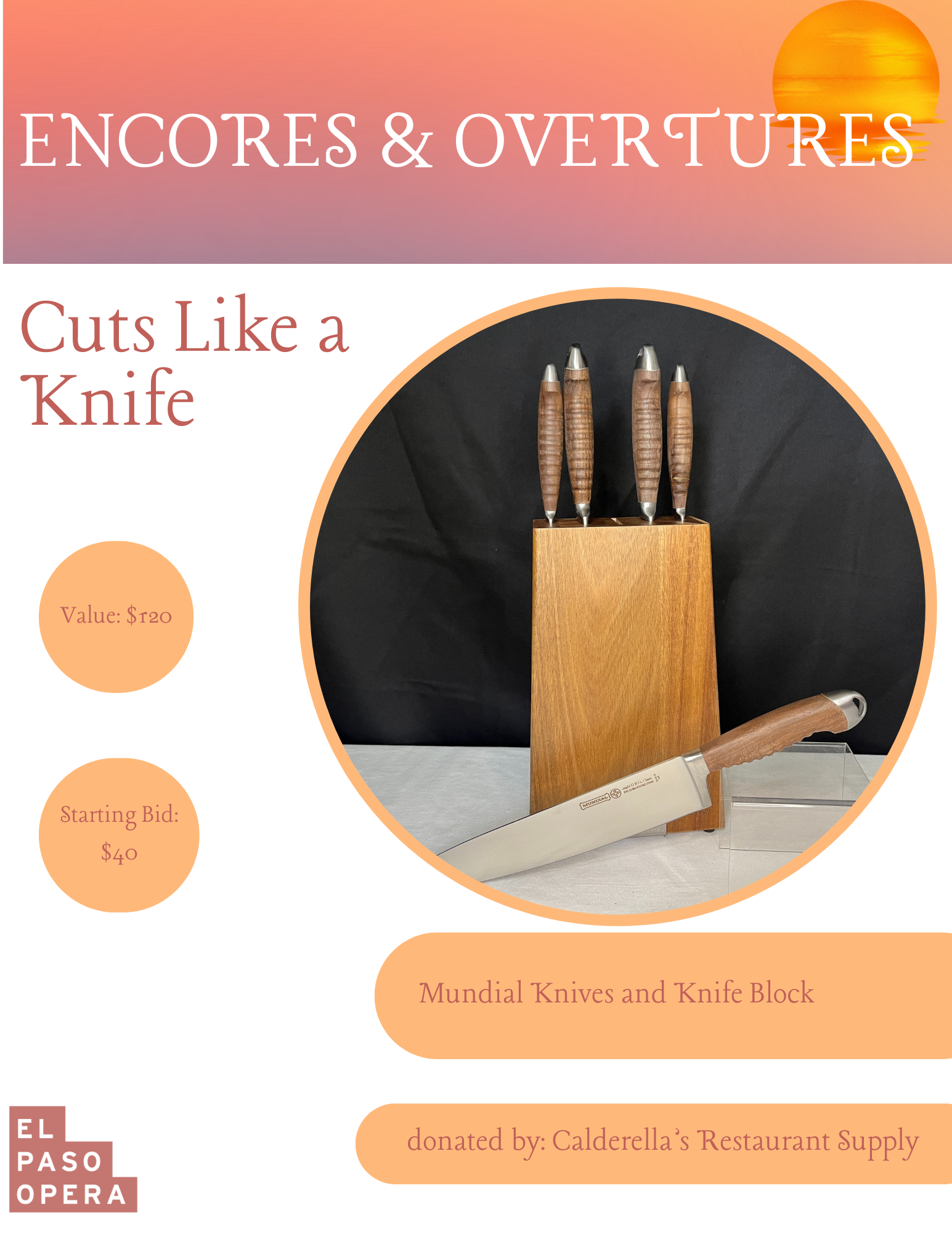 Mundial knife set and knife block