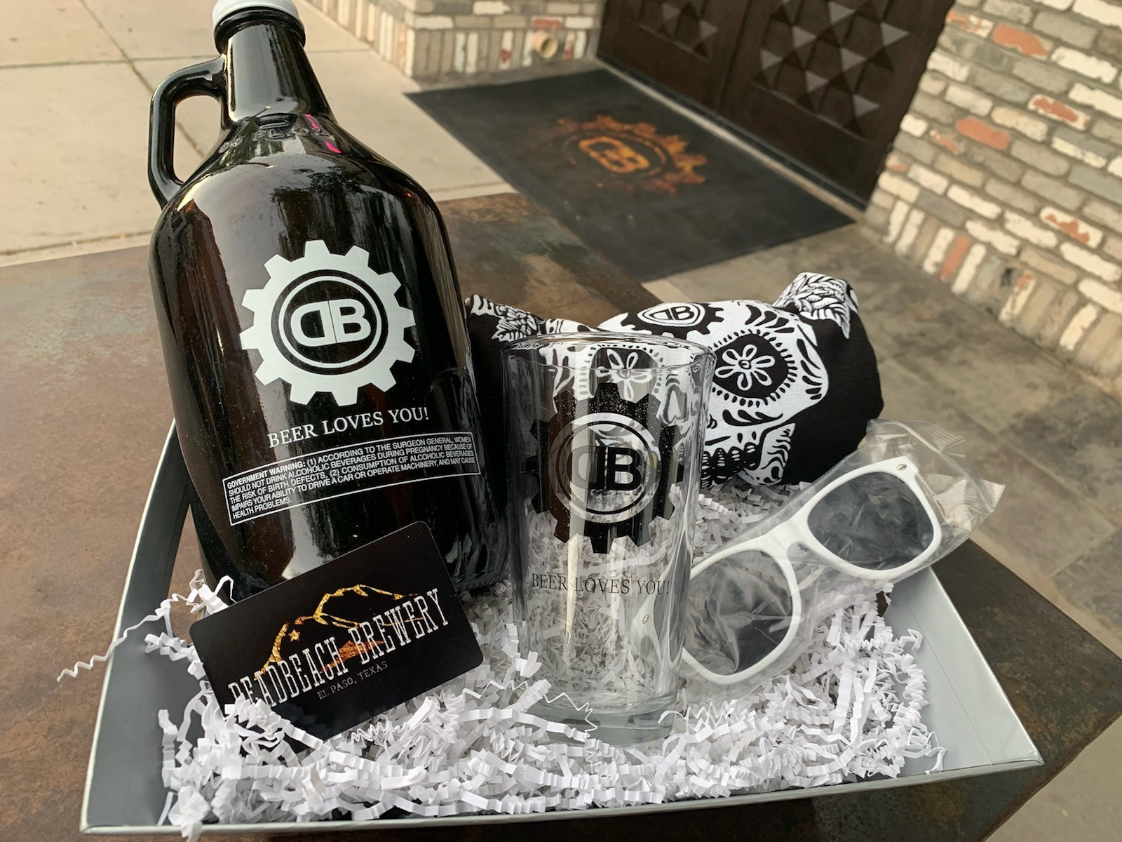 This gift basket if full of adult beverage goodies!