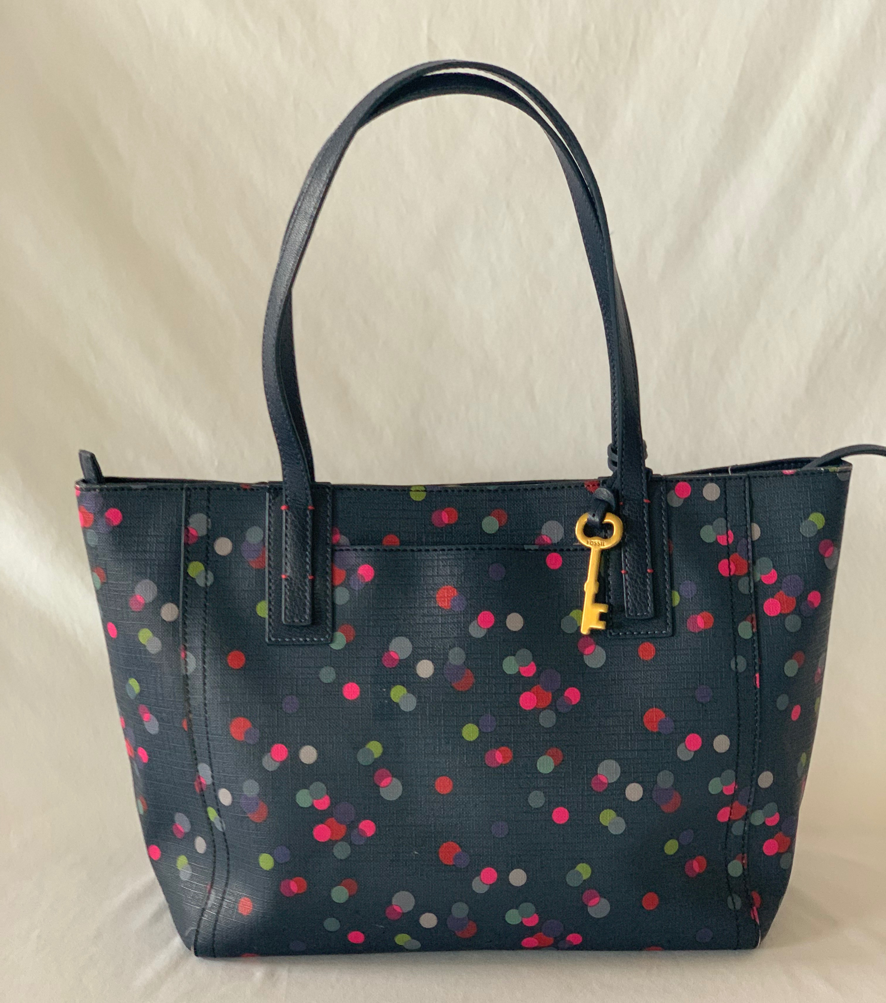 Navy polka dot shoulder tote. Great condition.