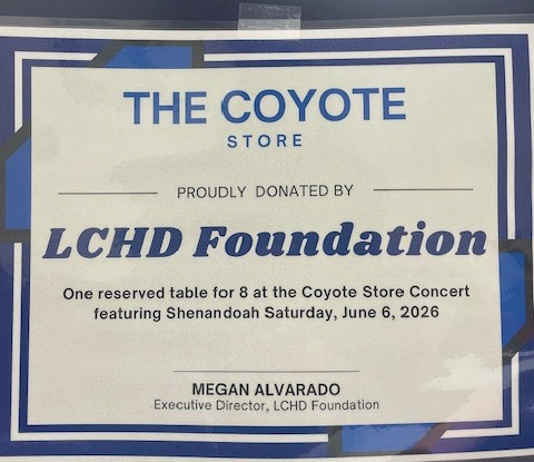 Table for 8 at the Coyote Store for Shenandoah, June 6, 2026