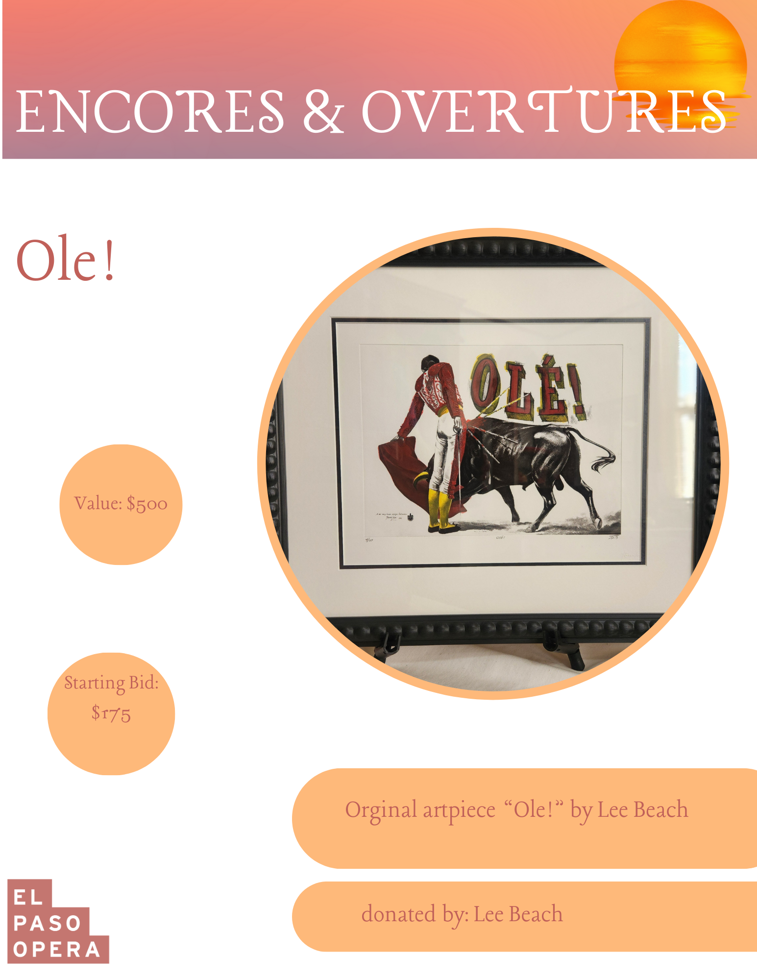 "Ole'" original artpiece