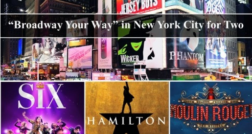 Experience the magic of New York City with a perfect “dinner and a show” night out! Enjoy a stay at the stylish Kimpton Hotel Eventi, savor a delicious dinner for two at the iconic Becco, and catch the Broadway show of your choice with orchestra seats. A true NYC experience you’ll never forget! Must see Terms & Conditions